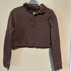 Recess Pickleball Sweatshirt Cropped Long‎ Sleeve Top Size Small